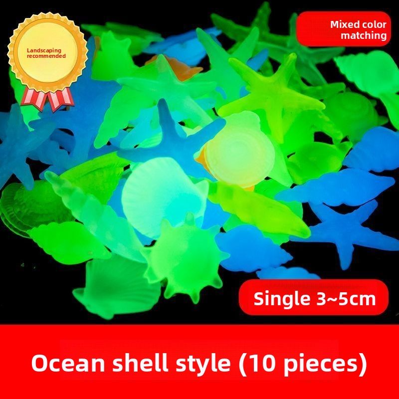 Luminous Children's Fluorescent Stone Creative Starry Sky Wishing Star Glass Bottle Decoration Fish Tank Landscaping_voghion.com