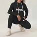 Damen-Kapuzenpullover-Set mit Buchstabendruck, langärmligem Pullover-Sweatshirt und Hose mit elastischer Taille_voghion.com