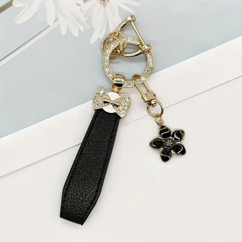 Portachiavi con nodo a farfalla, in corda, squisito, per auto, per ragazze, casual, per borse scolastiche, personalità, Internet_voghion.com