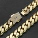 Men's Cuban Link Bracelet 14K Gold Plated Hip Hop Jewelry, High Quality Thick Chain Bracelet For Men, Trendy Unisex Accessory_voghion.com