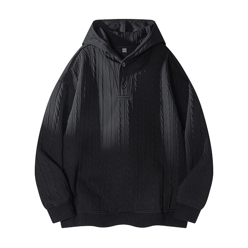 Men's Clothing Customized American Retro Hooded Sweatshirt Men's Autumn High End Tops Loose Old Money Style Jacket_voghion.com