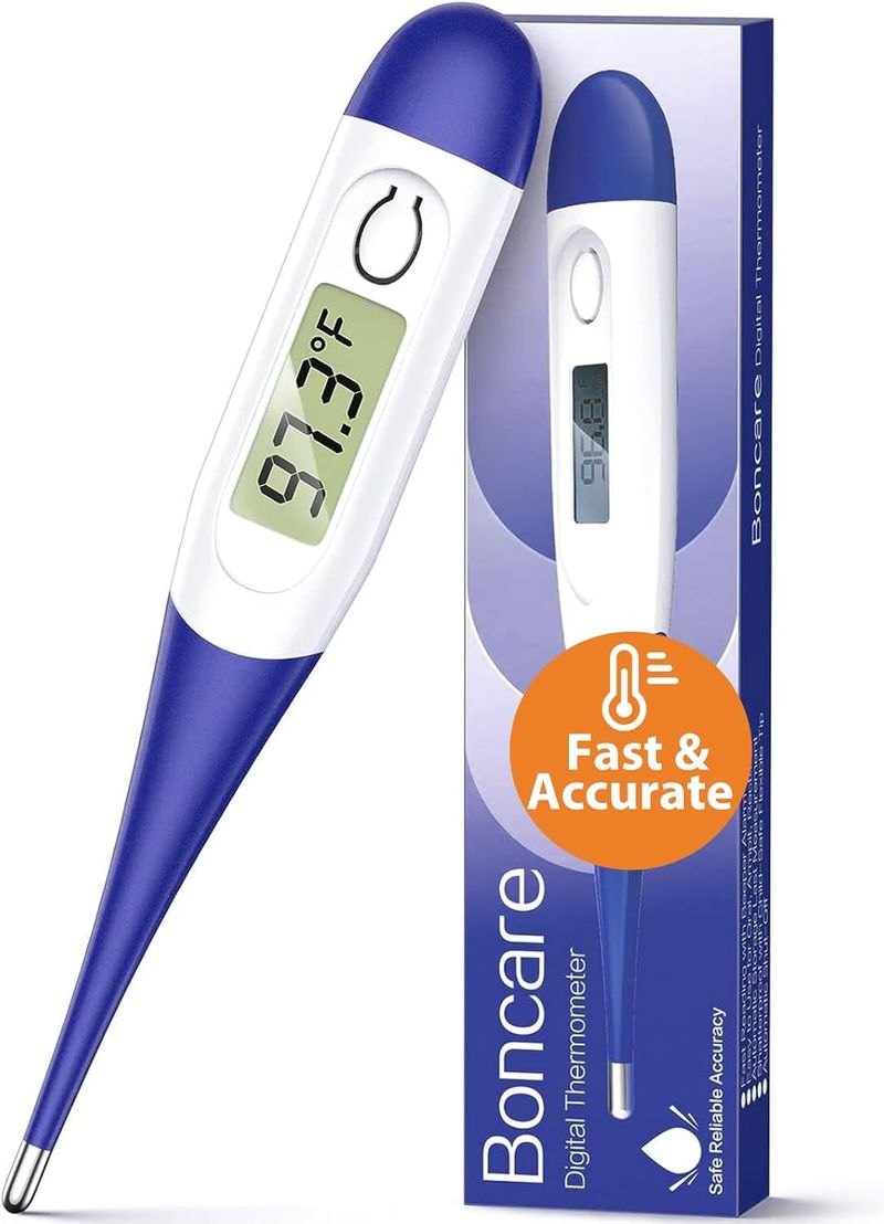 Boncare 10 Second Digital Thermometer, Suitable For Adults Children - Accurate And Safe Rectal With Fever Alarm, Oral_voghion.com
