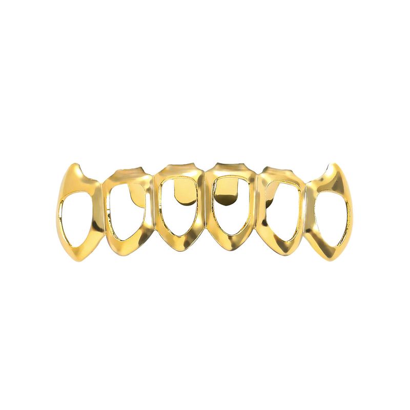 crocs creux, créateur de tendances hip hop, grandes dents en or, crocs creux, dents Grillz, appareils orthodontiques hip hop_voghion.com