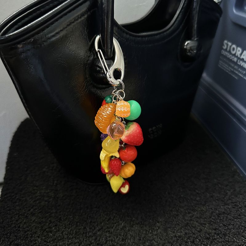 Porte-clés 3D en forme de fruit tridimensionnel, pendentif mignon pour sac féminin_voghion.com