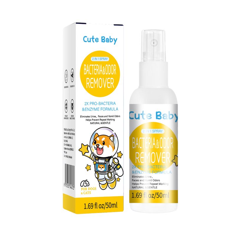 Eco-Friendly 50ml Pet Deodorizer Spray For Cats And Dogs, Eliminates Urine And Odor, Suitable For Cat Litter Box And Bedding_voghion.com