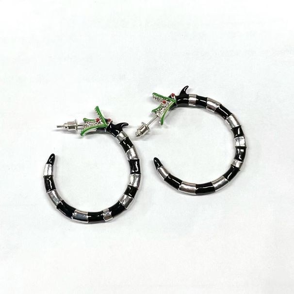 Orecchini con accessori per feste alla moda, design creativo e stravagante, a forma di verme di bambù e verme di sabbia_voghion.com