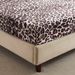 Brauner Matratzenbezug mit Leopardenmuster und Tiermotiv, Polyester, 3D-Druck, Tagesdecke_voghion.com