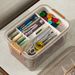 Plastic Sewing Organizer Box – Minimalist Storage For Needles, Threads & DIY Tools (Small/Medium/Large, Cream & Tea Transparent)_voghion.com
