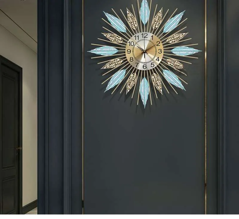 【 1828 personnes louées 】 Horloge murale décorative pour salon, maison, haut de gamme, moderne, simple, créative, légère, luxueuse_voghion.com