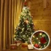 New LED Ring Christmas Tree Lights Decoration Tree Top Lights String Patio Garden Outdoor Waterproof Waterfall Lights_voghion.com