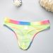 luckyqqyp Foreign Trade In-Stock Sexy Lingerie Transparent Mesh Rainbow Women's Thong V007_voghion.com