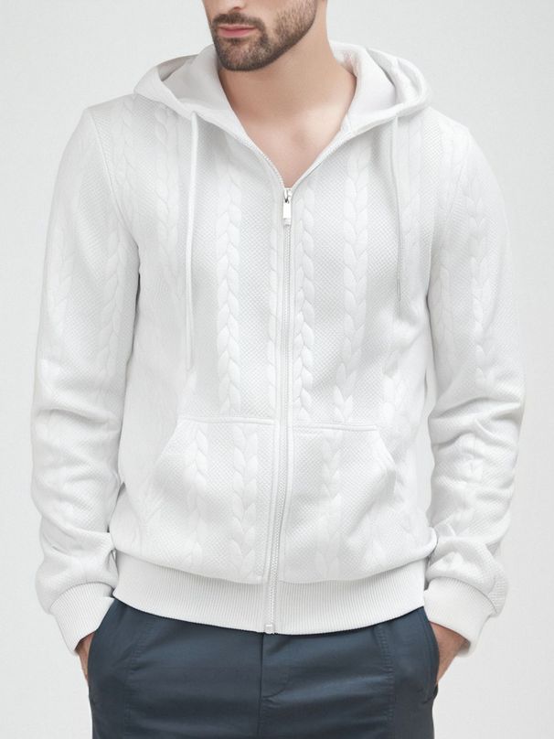 Herbst und Winter Herren neuer Kordelzug Hoodie Einfarbig Casual Fashion Langarm Kapuzenpullover_voghion.com