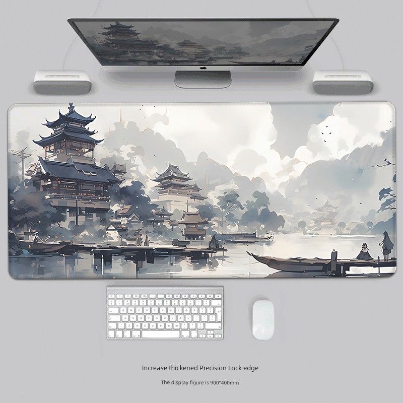 Ongeëvenaarde kwaliteit Chinese landschapsschilderij muismat Super nationale stijl Gaming elektronische sport jongens groot kantoor computertoetsenbord_voghion.com