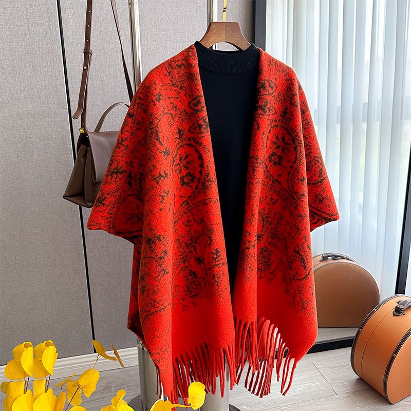 New Korean cashmere air conditioning shawl for women's outdoor wear, internet famous cape, autumn and winter_voghion.com