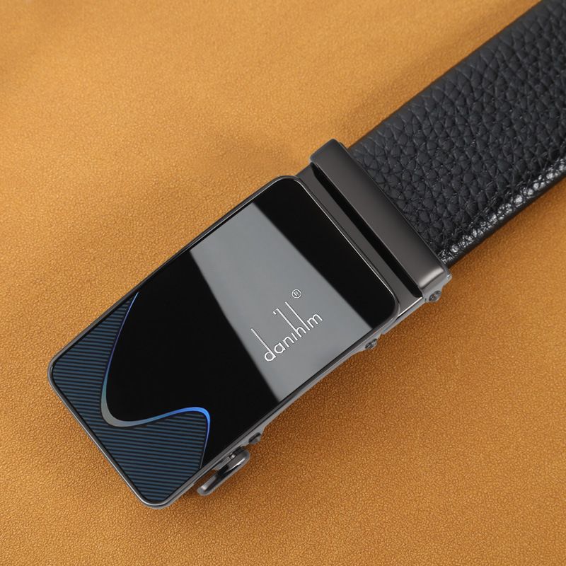 Men's Belt Two Layer Cowhide Automatic Buckle Belt Business Casual All Match Belt Light Luxury New Pants Belt High End_voghion.com