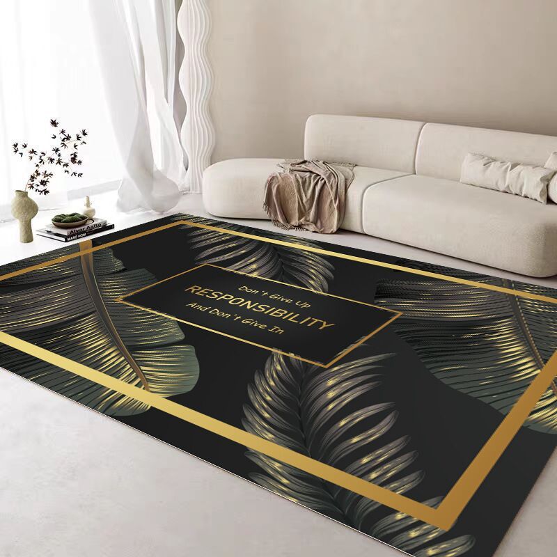 Home Furniture three dimensional high grade bedside living room coffee table bay window bedroom washable non slip cool gold diamond velvet carpet_voghion.com
