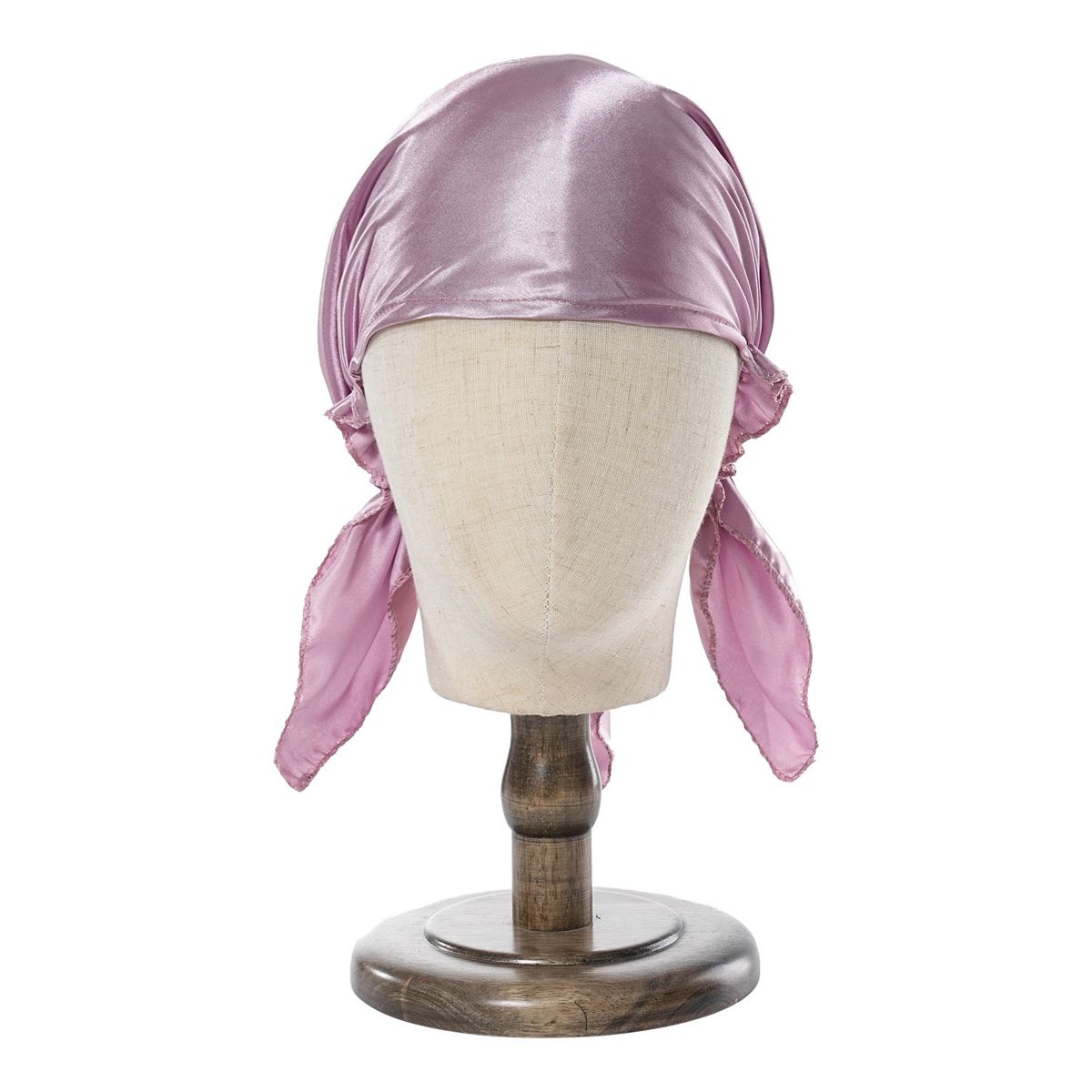 Men's Hats Headscarf Simulation Silk Satin Sleeping Cap Home Triangular Elastic Hat Ladies Elastic Satin Solid Color Home_voghion.com