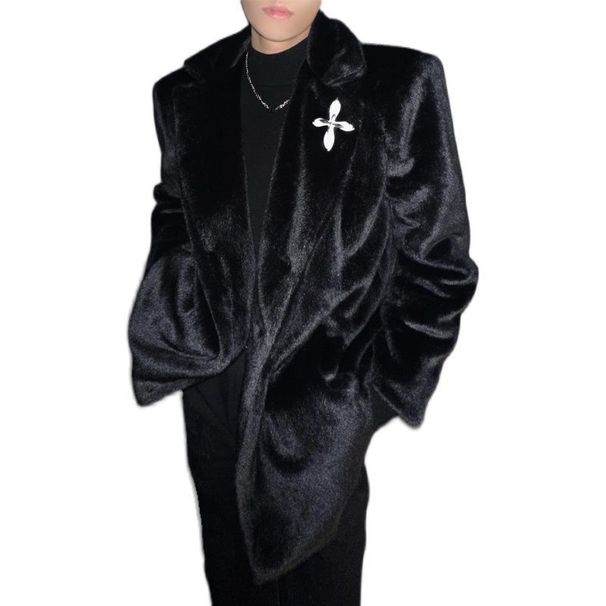 Men's Clothing Suit Fashionable Mink Coat High End Fur Coat Winter Thick Warm Cotton Coat _voghion.com