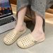 Style Closed-Toe Half Slippers For Women, Spring/Summer New Versatile Flat Lazy Shoes, Slip-On Fisherman Shoes_voghion.com