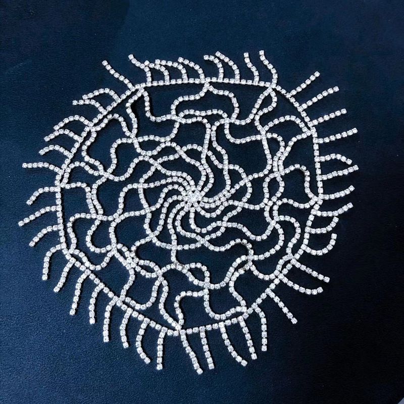 Hutkette Braut Hochzeit Quaste Haarschmuck modisch glänzend Strass Kopfschmuck Schmuck_voghion.com