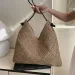 Casual Hollow Out Single Shoulder Cotton Woven New Lazy Style Handheld Straw Vacation Beach Women's Bag_voghion.com