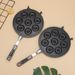Round Eight Hole Donut Mold Double Sided Waffle Baking Tray Home Breakfast Cake Bread Baking Tools_voghion.com