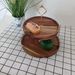 Dessertständer - 2/3-stöckiges Kuchendisplay mit Waldmotiv, Serviertablett aus Massivholz für die Tischdekoration mit Gebäck_voghion.com