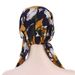 new curved flower cloth two-tail flower headscarf simple headscarf cap chemotherapy cap_voghion.com