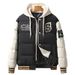 Giacca invernale da baseball da uomo - Cappotto con cappuccio spesso e bottoni in corno di cervo (L-4XL)_voghion.com