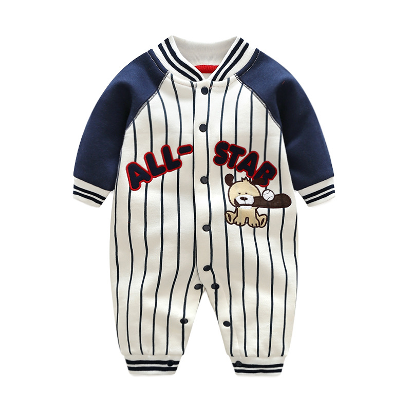 Children's onesie Autumn and winter warm baby long-sleeved clothes for men and women autumn and winter hoodie newborn outing clothes_voghion.com