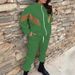 Women's Clothing Plus Size Fleece-Lined Tracksuit Set - Fashion Color-Block Hooded Jacket & Jogger Pants_voghion.com