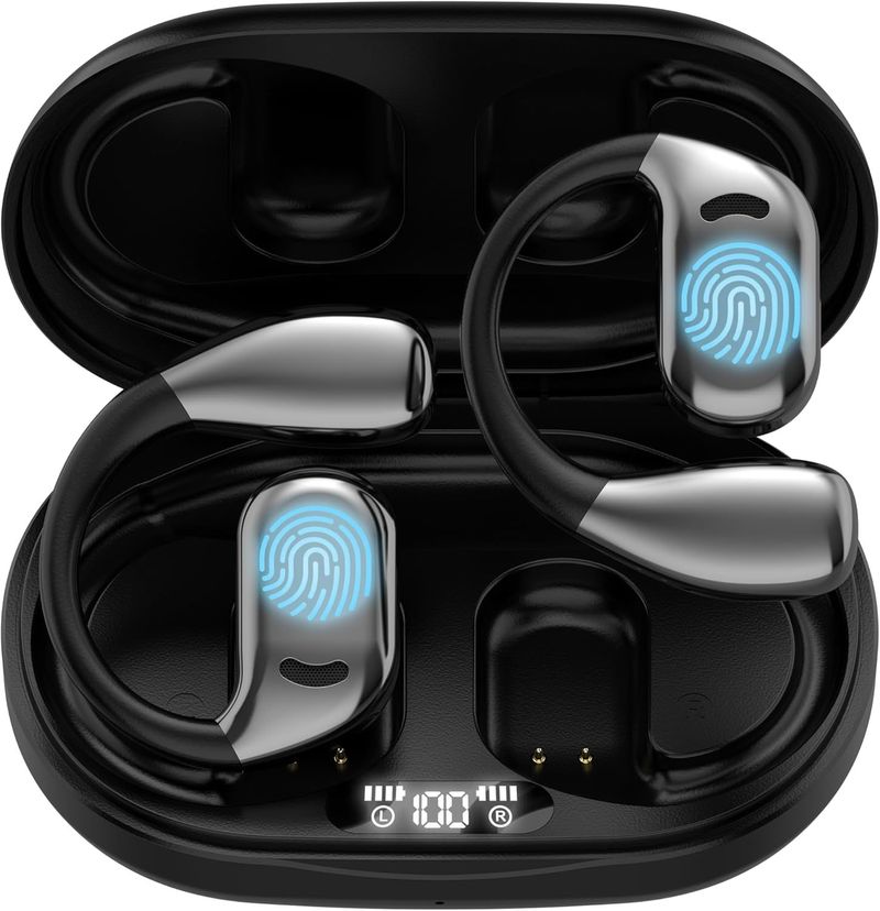 2025 Open-Ear Bluetooth Headphones – Wireless Hook-On Earphones, Comfortable Non-In-Ear Design, HD Audio For Sports & Work_voghion.com