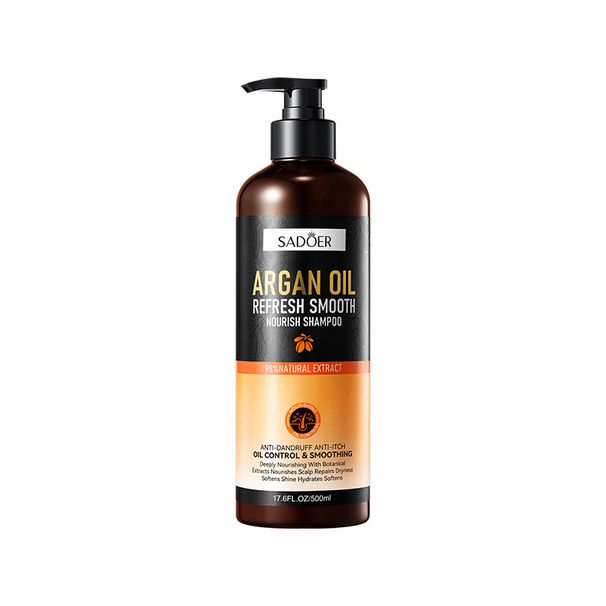Shampoo SADOER Olio di Argan Shampoo Nutriente Rinfrescante e Liscio Shampoo Liscio e Antiforfora_voghion.com
