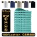100% Cotton Face Towels – Ultra-Soft & Quick-Dry (0-5s), 12-Piece Set (34x34cm, 780g) – Solid Colors (White/Gray/Black/Beige/Blue/Green)_voghion.com