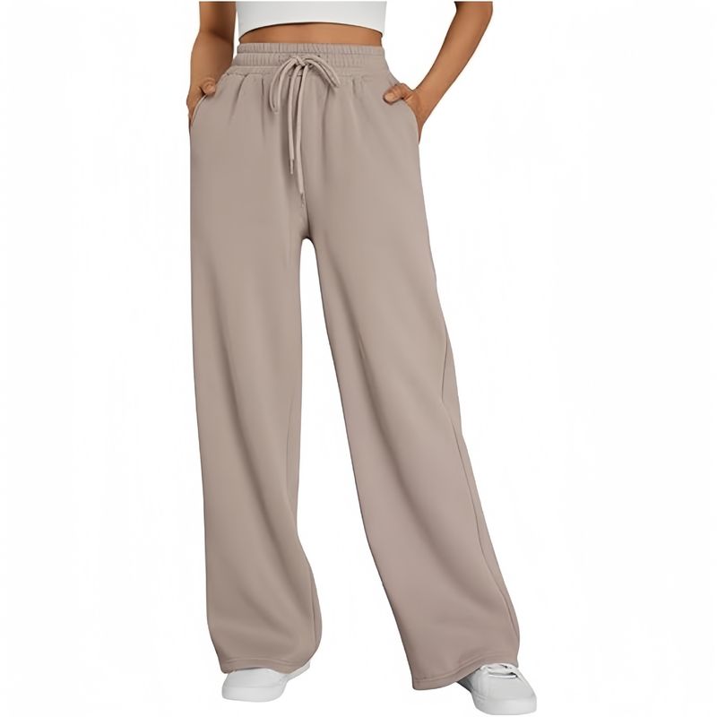 Men's Clothing Wide Leg Sports Pants High Waist Loose Drawstring Jogging Pants With Pockets Sweatpants_voghion.com
