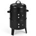 3-in-1 Charcoal BBQ Grill Cambo with Built-in Thermometer_voghion.com