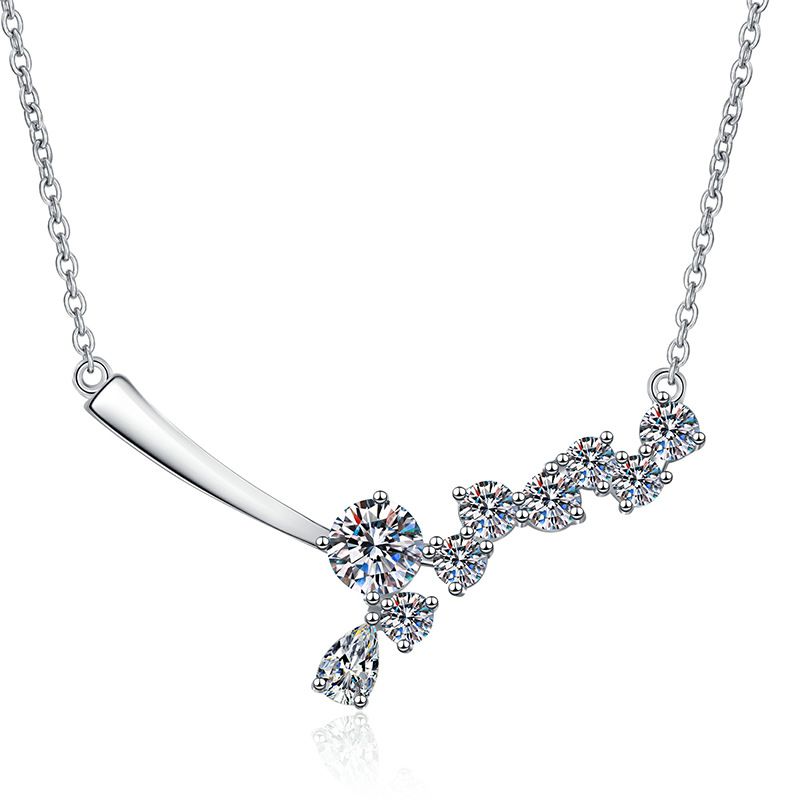S Reinem Silber Anhänger Einfache Galaxy Voll Diamant 1 Karat Moissanite Halskette Für Frauen_voghion.com