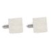 Gemelos cuadrados de acero inoxidable cepillado para hombre, mangas de camisa pulidas._voghion.com