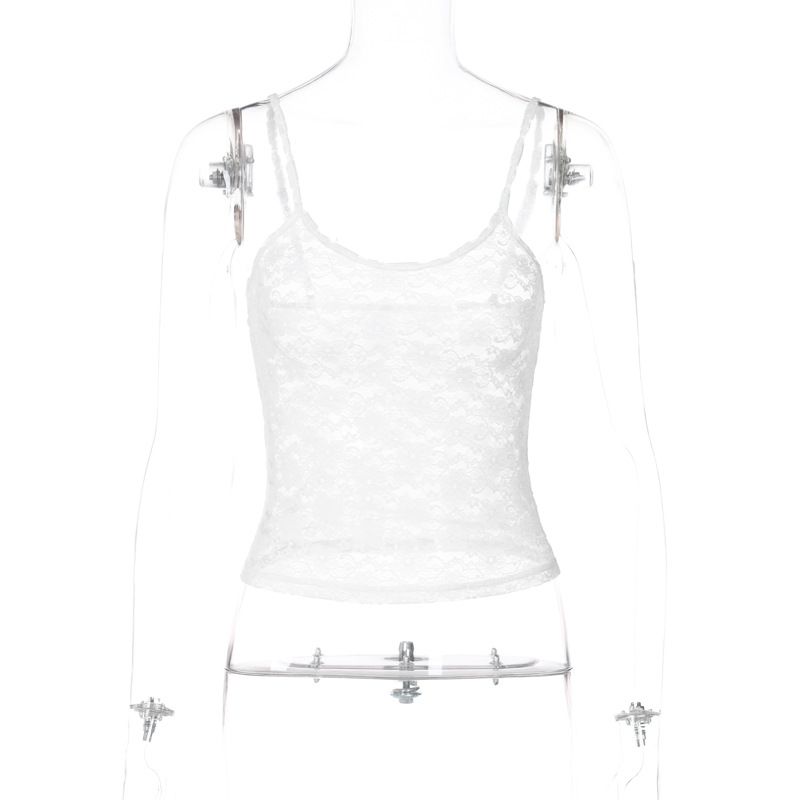 Damen Träger Spitze Perspektive Top Pure Lust Sweet Spicy Sexy Tank Top_voghion.com