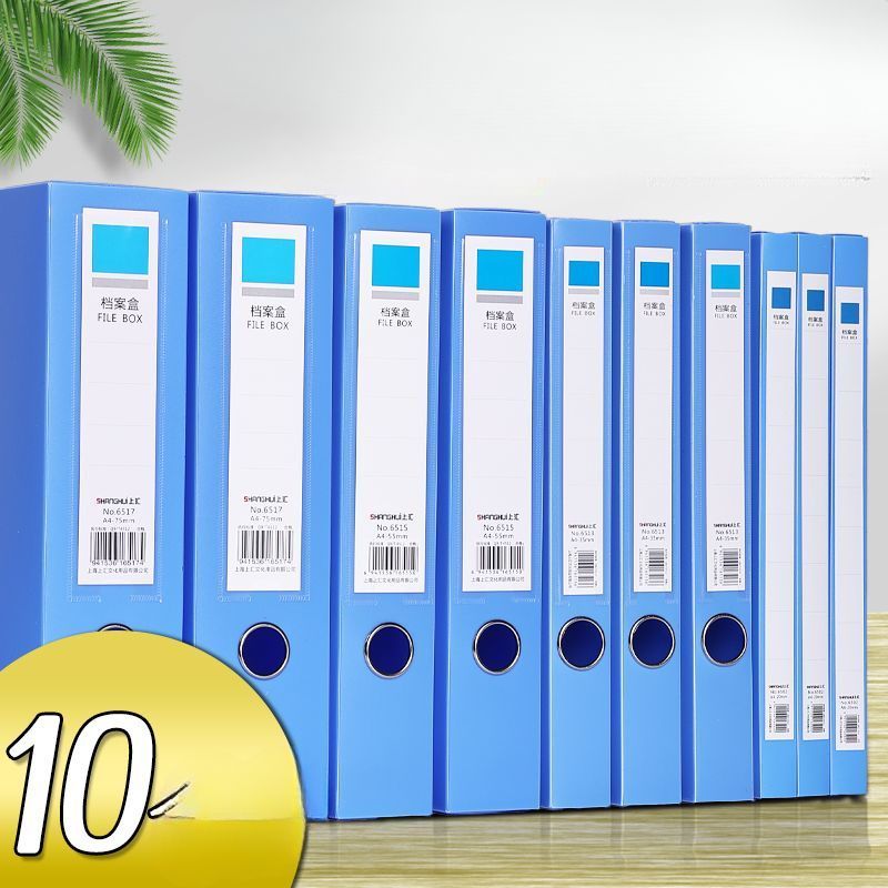 Wengu 10-Pack Thickened A4 Plastic Receipt Document Office File Storage Boxes Durable_voghion.com
