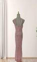 Elegant Sequin Bodycon Long Evening Dress For Women - Deep V Neck, High Waist, Floor-Length Party Gown In Pink_voghion.com