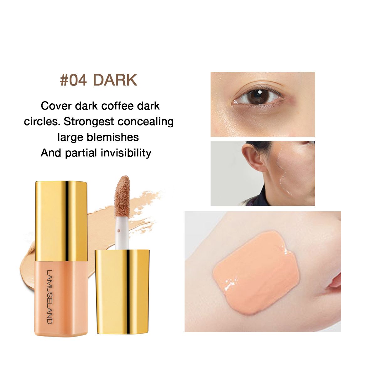 Concealer Moisturizing Mini Liquid Foundation 4 Χρώματα Πλήρης Κάλυψη Κηλίδων Ακμής Μαύροι Κύκλοι Contour Concea_voghion.com