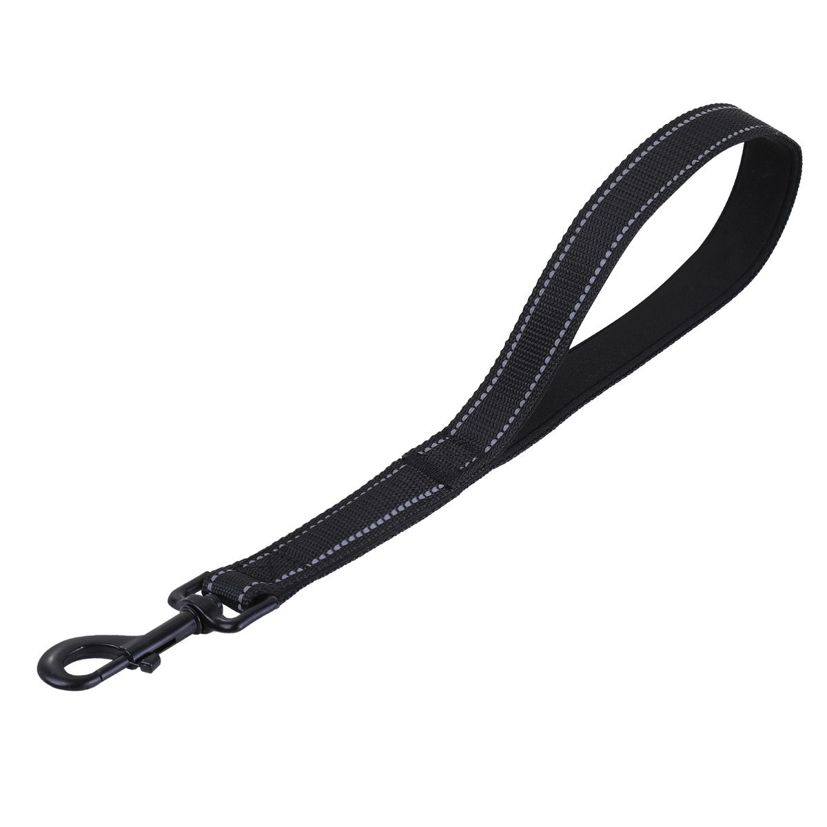 Reflektierende mittelgroße und große, weich gepolsterte, einfarbige kurze Hundeleine für unterwegs_voghion.com