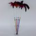 Colorful Spring Bell Feather Wand Teaser Rod Cat Toy_voghion.com