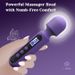 AV Massage Stick With 3 Replaceable Heads LED LCD Display Orgasm Masturbation Toy For Women Vibrating Wand_voghion.com