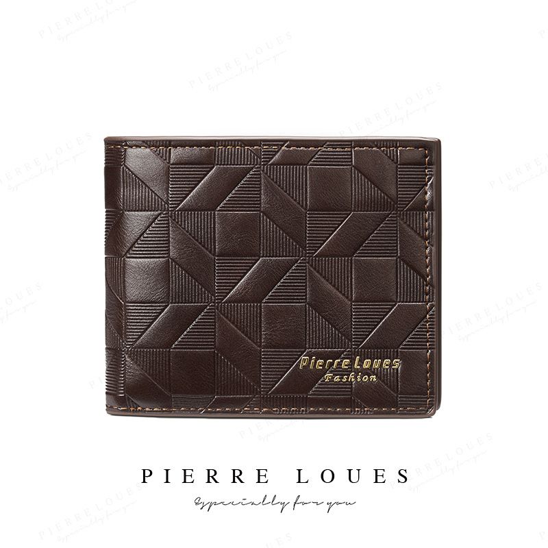 New Men's Wallet Short Multi-card Fashion Casual Wallet Men's Business Tri-fold Horizontal Soft Wallet_voghion.com