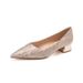 3333C Low Heel Pointed Toe Tiger Skin Pattern Women's Shiny Comfortable Elegant High Heels Wedding Banquet Bridesmaid_voghion.com