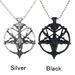 Collana con ciondolo a forma di pentagramma, con teschio e testa di capra, unisex, in metallo, con stella vintage, per fortuna, satanismo e occultismo._voghion.com