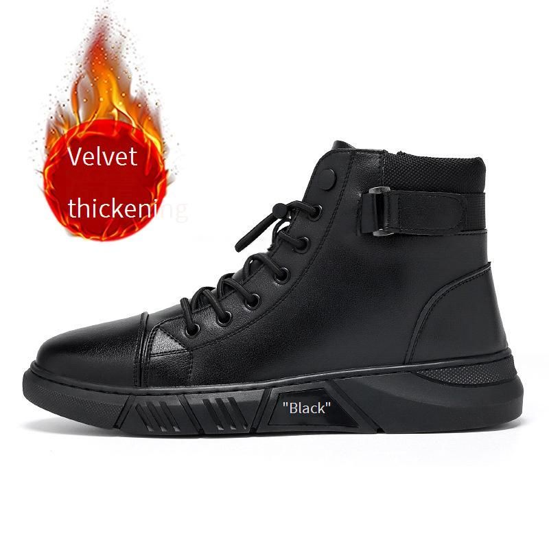 Stivaletti Chelsea invernali da uomo con cerniera laterale e fodera in pelliccia sintetica - Suola in gomma antiscivolo, stivali da lavoro casual comodi ed eleganti per autunno e inverno_voghion.com