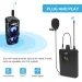 30-Kanal-UHF-Funkmikrofonsystem mit Lavaliermikrofon und 1 Empfänger, Handheld-Dynamik, 50 m Reichweite für Karaoke-Sprach-PA_voghion.com